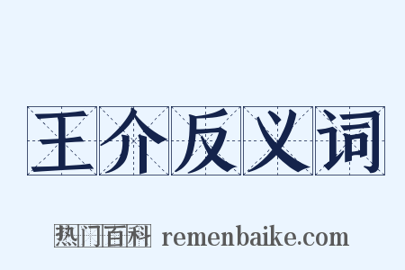 王介反义词是什么意思的图片
